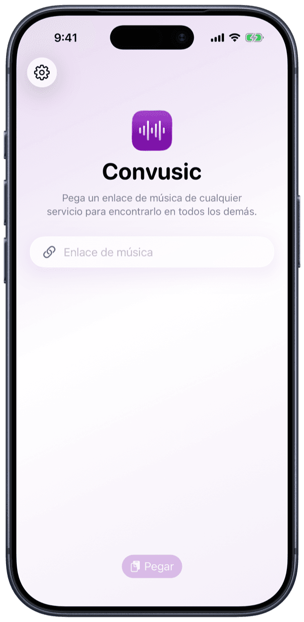 La app de Convusic en el iPhone