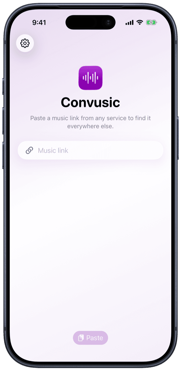 The Convusic app on iPhone