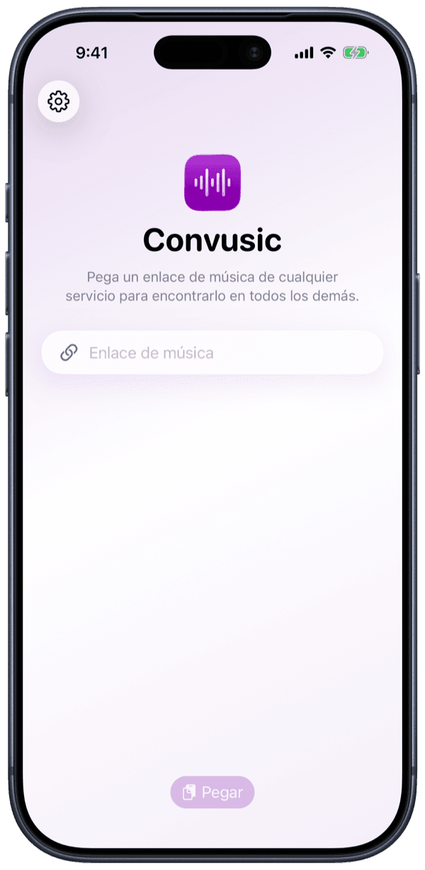 La app de Convusic en el iPhone